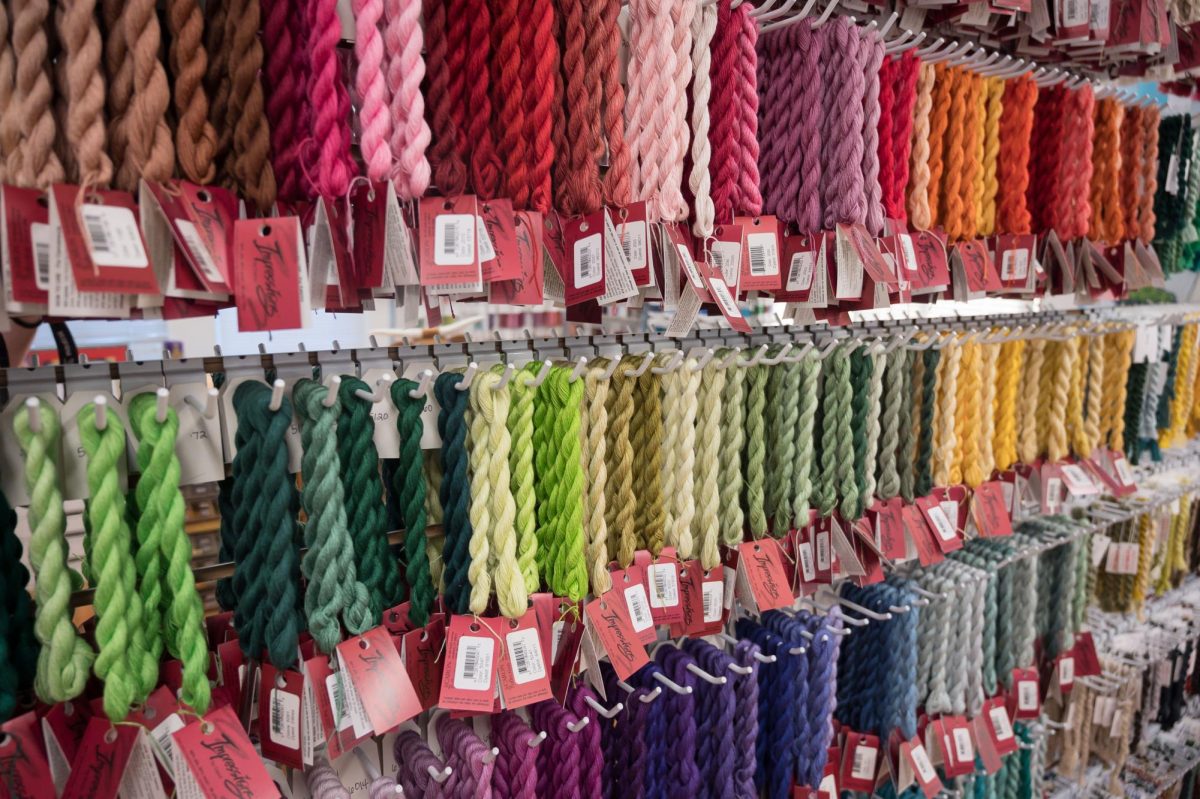 The Elegant Needle has everything a needlepoint artist would need to start a project lining its walls. 
