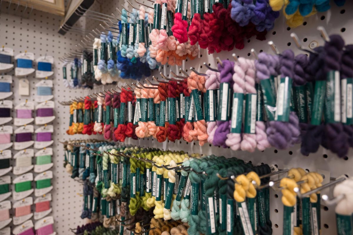 The Elegant Needle has everything a needlepoint artist would need to start a project lining its walls.